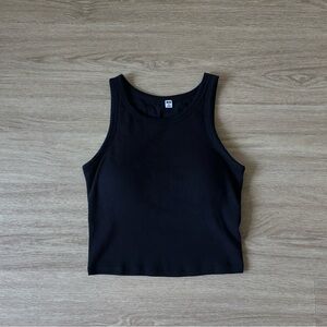 Brand New Uniqlo Ribbed Cropped Bra Top Black Size Small
